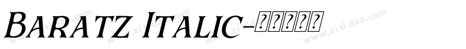 Baratz Italic字体转换